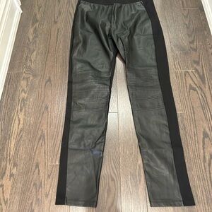 William Rast faux leather moto pants